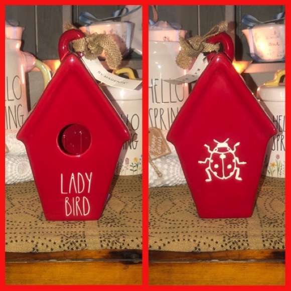 Rae Dunn Other - Rae Dunn LADY BIRD Double Sided Birdhouse (Ladybug)